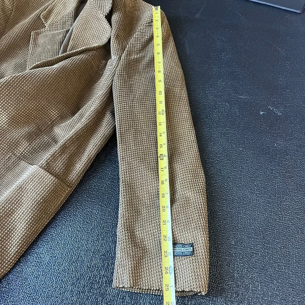 New Members Only Mens Brown Waffle Textured‎ Corduroy Blazer Jacket sz 48 Preppy